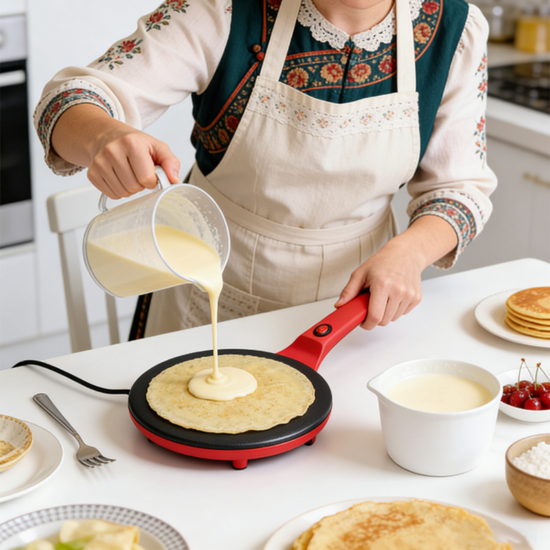 Crepe Maker Griddle - Elektryczna maszyna do naleśników z pojedynczą