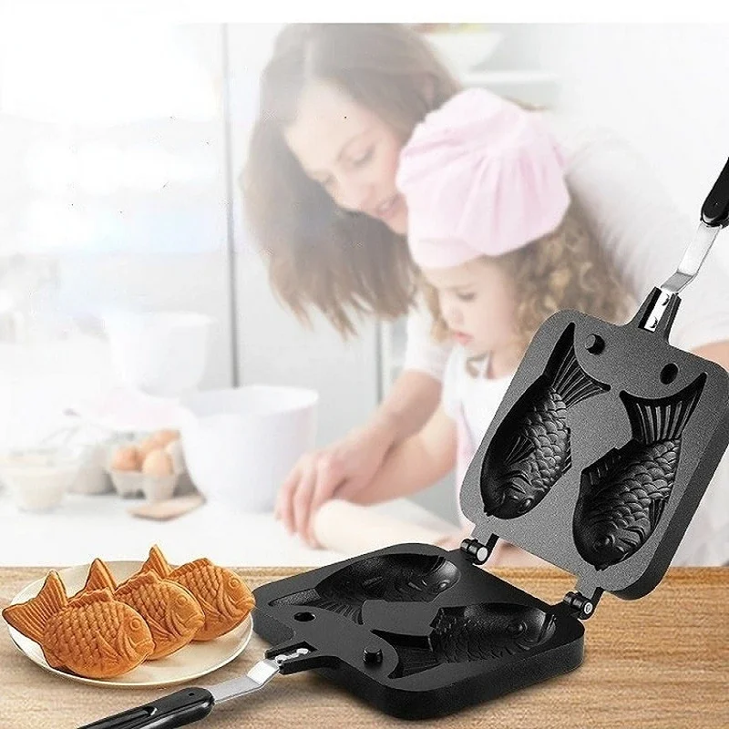 Crepe Maker Griddle - Kuchnia Japońska Taiyaki Podwójna ryba w