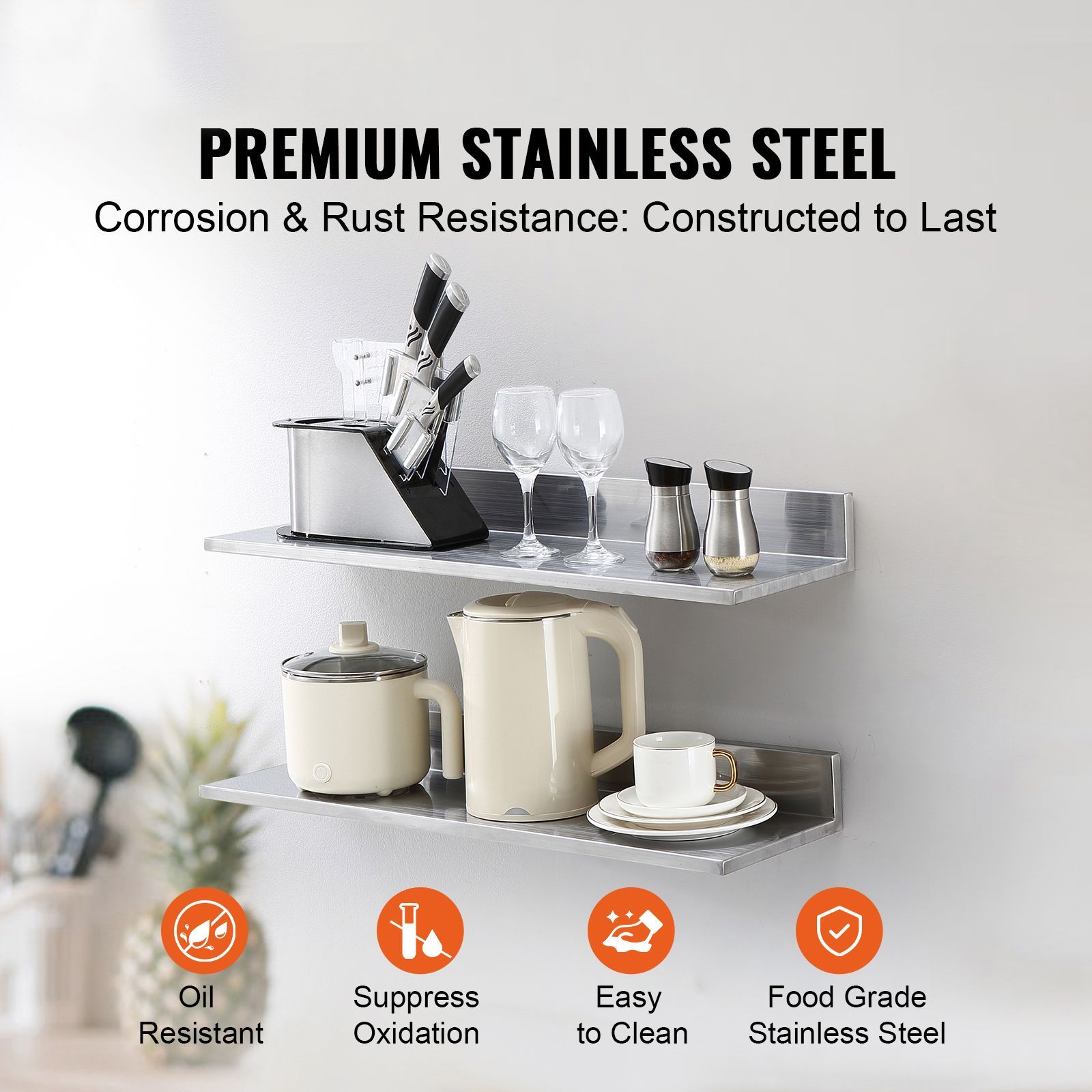 Półka ze stali nierdzewnej 22  – Commercial Kitchen Backsplash recenzja i cena