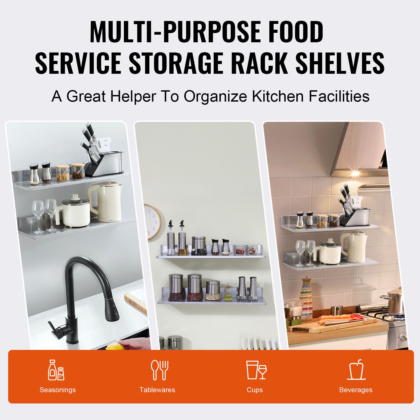 Półka ze stali nierdzewnej 22  – Commercial Kitchen Backsplash recenzja i cena