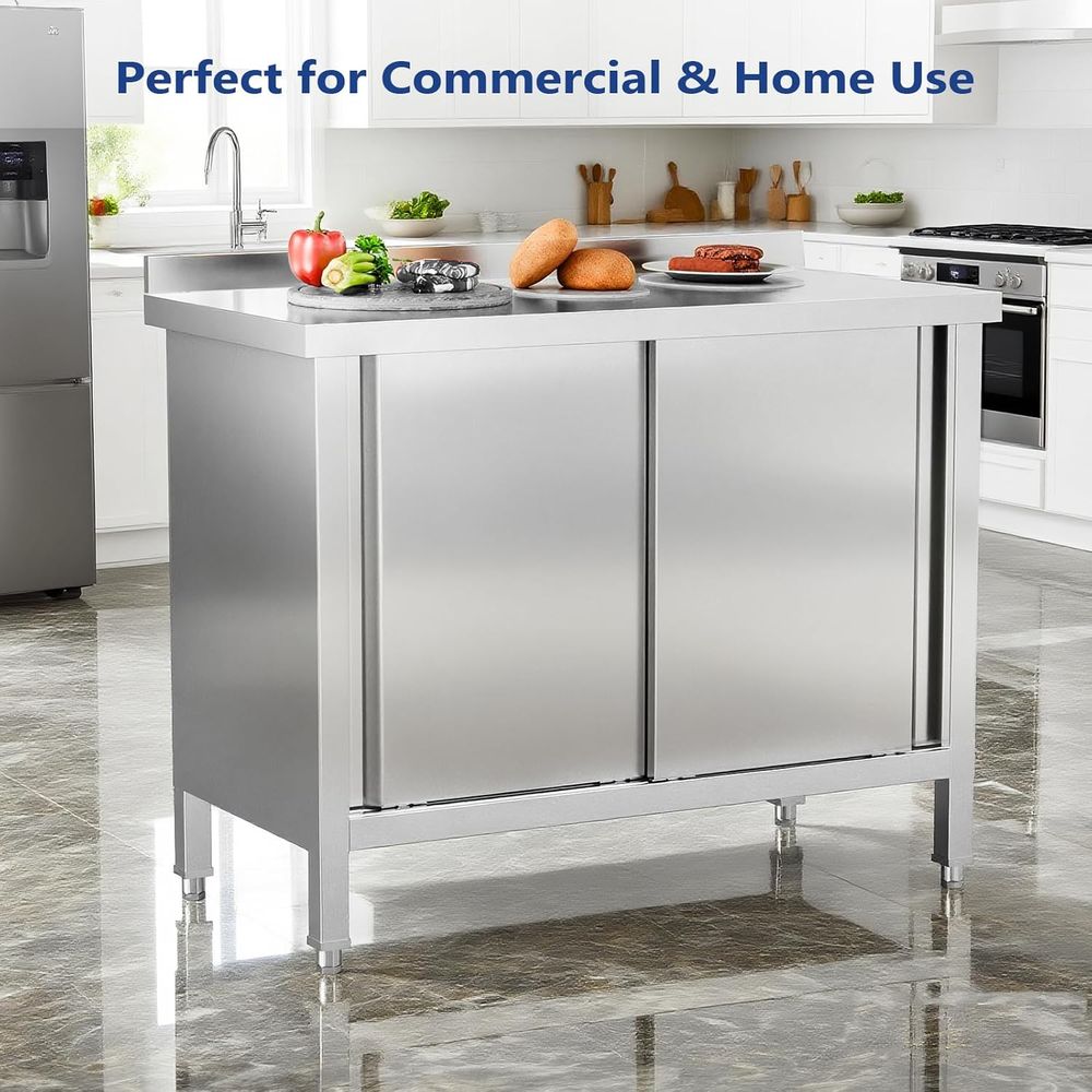 Stół ze stali nierdzewnej z sz – Commercial Kitchen Backsplash recenzja i cena